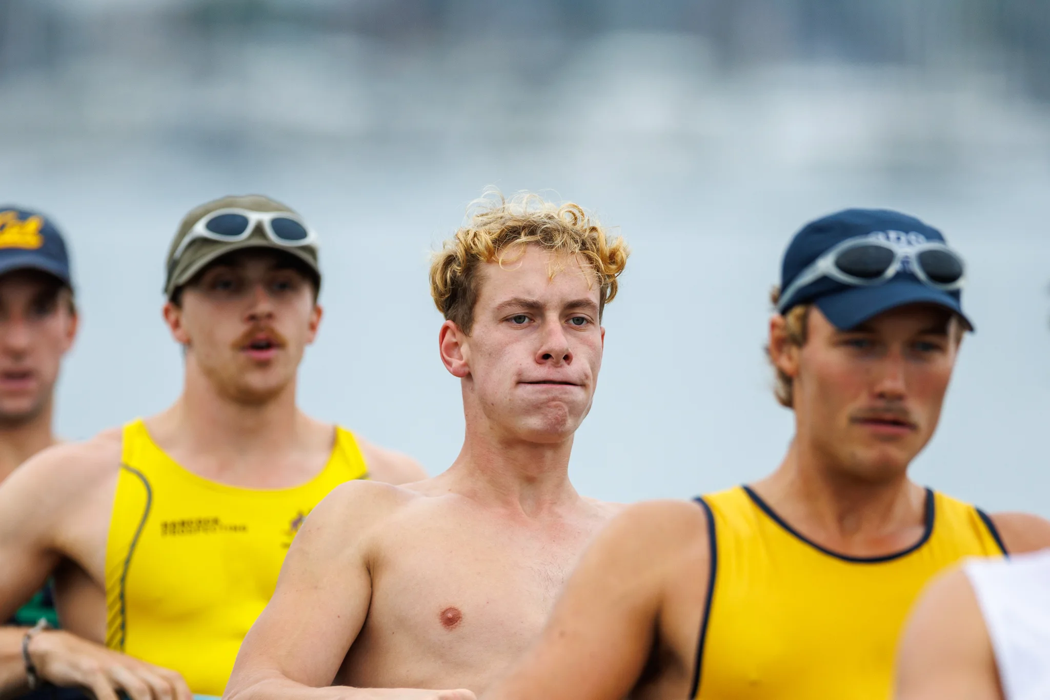 OAKLAND, CA :  September 19 2026. University of California Men’s Crew practice on the Oakland/Alameda Estuary. At the T. Gary Rogers Rowing Center. (Photo by Zach Franzezn)