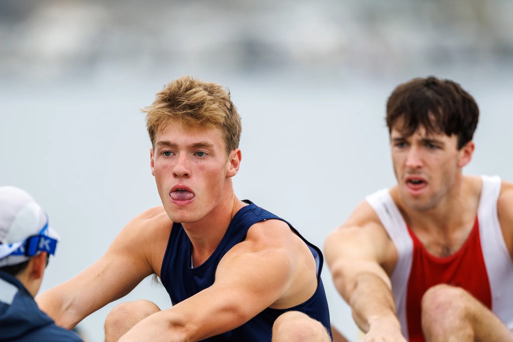 OAKLAND, CA :  September 19 2026. University of California Men’s Crew practice on the Oakland/Alameda Estuary. At the T. Gary Rogers Rowing Center. (Photo by Zach Franzezn)