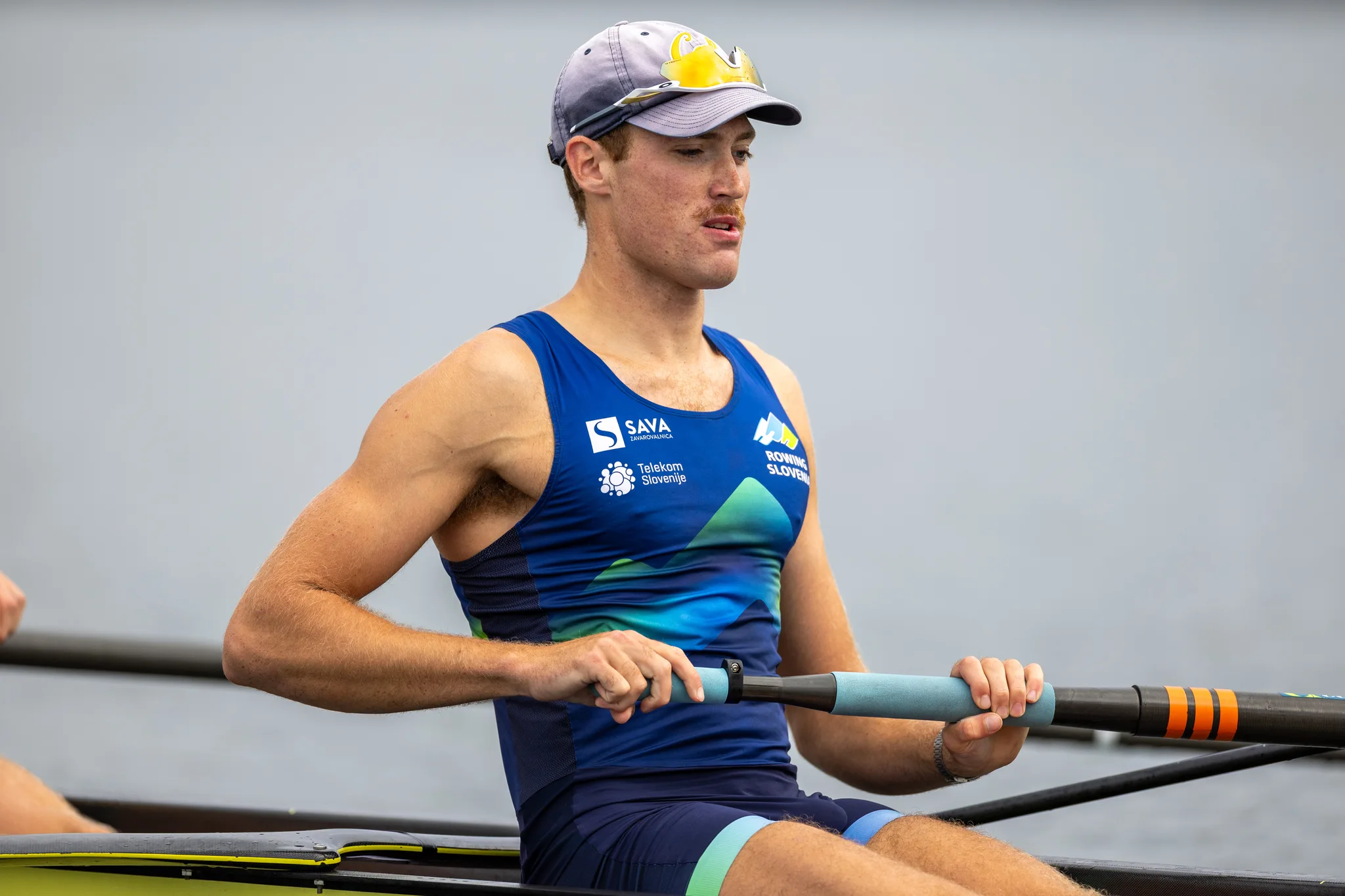 OAKLAND, CA :  August 29 2026. University of California Men’s Crew practice on the Oakland/Alameda Estuary. At the T. Gary Rogers Rowing Center. (Photo by Zach Franzezn)