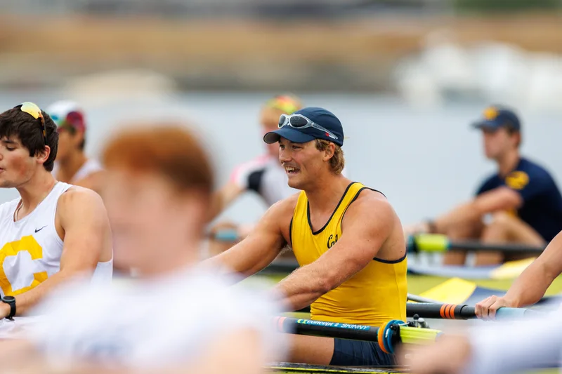 OAKLAND, CA :  September 19 2026. University of California Men’s Crew practice on the Oakland/Alameda Estuary. At the T. Gary Rogers Rowing Center. (Photo by Zach Franzezn)