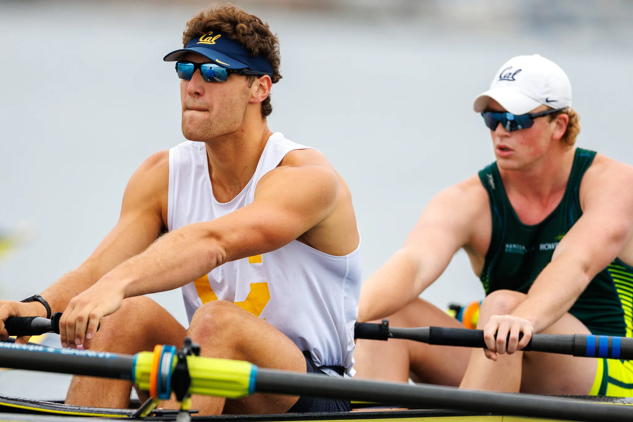 OAKLAND, CA :  September 19 2026. University of California Men’s Crew practice on the Oakland/Alameda Estuary. At the T. Gary Rogers Rowing Center. (Photo by Zach Franzezn)